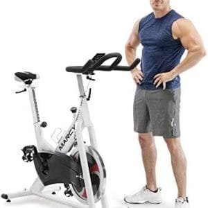 41SQPYWRk4L._AC_.jpg Marcy Club Trainer Exercise Bike with Adjustable Resistance for Home Gym 250 Pound Weight Capacity NSP-490, White - Black Sports & Outdoors