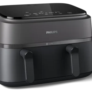 Philips 3000 Series Dual Basket Air Fryer, NA350/00, Black, 9 L